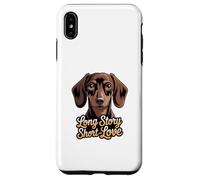 Long Story Short Love (Portrait de Teckel) Coque pour iPhone XS Max