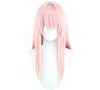 Long Straight Pink Halloween Party Cosplay Perruque Pour Mizuki Akiyama