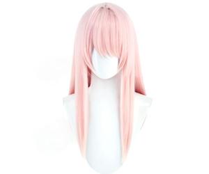 Long Straight Pink Halloween Party Cosplay Perruque Pour Mizuki Akiyama