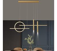 Long Strip LED Pendant Light W/Spotlight，Dimmable Kitchen Island Lighting Stepless Dimming Chandelier for Dining Room Breakfast Area Living