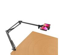 Long support de trépied pour iPhone Webcam Ring Light, Support à col de cygne pour téléphone de bureau, pour enregistrement vidéo, tournage et diffusion en direct, trépied pour webcam avec bras