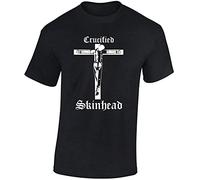 LONG TA Crucified Skinhead T-Shirt Oi Punk 69 Music Tshirt Black M