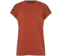 Long Tall Sally Long Brown Rickrack Trim T-Shirt
