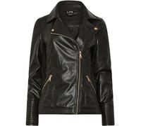 Long Tall Sally Long Tall Sally Black Faux Leather Biker Jacket