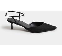 Long Tall Sally Long Tall Sally Black Two Part Closed Toe Mid Point Shoes Black EU 42 (UK 9)