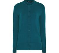 Long Tall Sally Long Tall Sally Blue Crew Neck Button Cardigan
