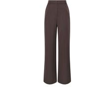 Long Tall Sally Long Tall Sally Brown Pinstripe Wide Leg Trousers