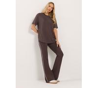 Long Tall Sally Long Tall Sally Brown Side Stripe Flare Leggings