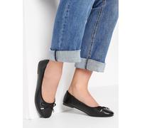Long Tall Sally Long Tall Sally Coupe Grande Ballerine Chaussures en cuir Blaise Noir EU 46 (UK 13)