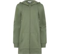 Long Tall Sally Long Tall Sally Green 100% Cotton Longline Zip Hoodie