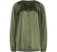 Long Tall Sally Long Tall Sally Green Button Through Satin Top