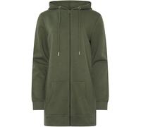 Long Tall Sally Long Tall Sally Green Longline Zip Hoodie