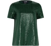 Long Tall Sally Long Tall Sally Green Short Sleeve Sequin Top
