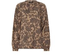 Long Tall Sally Long Tall Sally Natural Floral Placket Raglan Blouse