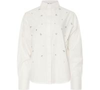 Long Tall Sally Long Tall Sally White Embroidered Shirt White EU 38 Tall (UK 10 T)