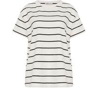 Long Tall Sally Long Tall Sally White Zig Zig Stripe Oversized T-Shirt