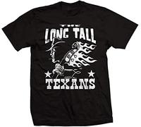 Long Tall Texans Men's Fashion Short Sleeves Cotton T-Shirt for Tops Clothing Black L
