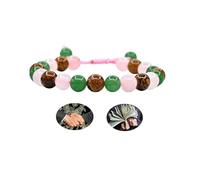 Long tiantian Bracelet d'argent pour femme - Bracelet porte-bonheur pour femme - Bracelet en perles œil de tigre - Bijoux tendance - Cadeaux, Large, Pas de gemme