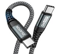 Long USB C to USB C Cable 2M, Type C Cable 60W Type C Cord Fast Charge Compatible with iPhone 15/15 Pro Max, Samsung Galaxy S23/S22, Pad Pro, Air, Huawei P40/Mate 60, Pixel -Grey