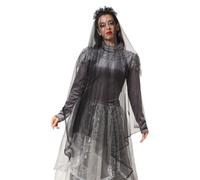 Voile Noir de Mariée Halloween Noir G