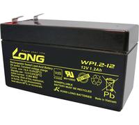 Long WP1.2-12 WP1.2-12 Batterie au plomb 12 V 1.2 Ah plomb (AGM) (l x H x P) 97 x 59 x 43 mm cosses plates 4,8 mm certification VdS, auto-décharge réduite,