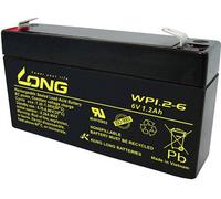 Long WP1.2-6 WP1.2-6 Batterie au plomb 6 V 1.2 Ah plomb (AGM) (l x H x P) 97 x 57 x 25 mm cosses plates 4,8 mm auto-décharg