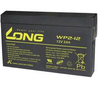 Long WP2-12 WP2-12 Batterie au plomb 12 V 2 Ah plomb (AGM) (l x H x P) 150 x 90 x 20 mm cosses plates 4,8 mm auto-décharge réduite, sans entretien