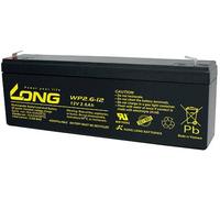 Long WP2.6-12 WP2.6-12 Batterie au plomb 12 V 2.6 Ah plomb (AGM) (l x H x P) 178 x 66 x 35 mm cosses plates 4,8 mm auto-décharge réduite, sans entretien