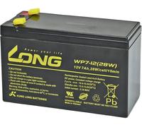 Long WP7-12(28W)-M/F1 WP7-12(28W)-M/F1 Batterie au plomb 12 V 7 Ah plomb (AGM) (l x H x P) 151 x 102 x 65 mm cosses plates 4,8 mm certification VdS,