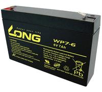 Long WP7-6 WP7-6 Batterie au plomb 6 V 7 Ah plomb (AGM) (l x H x P) 151 x 100 x 34 mm cosses plates 4,8 mm auto-décharge réduite, sans entretien