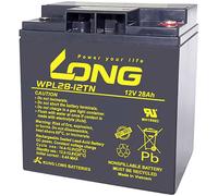 Long WPL28-12TN WPL28-12TN Batterie au plomb 12 V 28 Ah plomb (AGM) (l x H x P) 166 x 176 x 126 mm raccord à vis M5 auto-décharge réduite, sans entretien