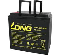 Long WPL55-12 WPL55-12 Batterie au plomb 12 V 55 Ah plomb (AGM) (l x H x P) 226 x 214 x 135 mm raccord à vis M6 auto-décharg