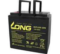 Long WPL55-12 WPL55-12 Batterie au plomb 12 V 55 Ah plomb (AGM) (l x H x P) 226 x 214 x 135 mm raccord à vis M6 auto-décharge réduite, sans entretien