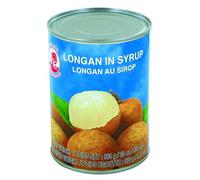 Longanes thaïlandais au sirop - En conserve - Marque Coq - Fruits exotiques - 565G (Lot de 6 boîtes)