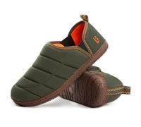 LongBay Chaussons Extérieurs Homme en Mousse à Mémoire Chaussures de Camping Nylon Antidérapantes Intérieur et Extérieur