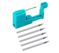 Longbeauty Kit de Piercing pour le Corps 14G 16G 20G pour Nombril/Lèvre/Langue/Oreille/Nez/Sourcil/Téton Pistolet à Piercing avec Aiguille Outils, 16G, Plastique, Pas de gemme