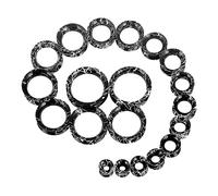 Longbeauty Lot de 20 / 10 paires de tunnels en silicone souple / dur - Kit d'extension d'oreille - Double évasé - Écarteurs flexibles, Silicone