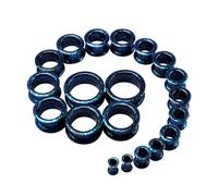 Longbeauty Lot de 20 / 10 paires de tunnels en silicone souple / dur - Kit d'extension d'oreille - Double évasé - Écarteurs flexibles, Silicone