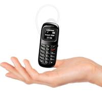Longben L8Star BM70, Le Plus Petit téléphone débloqué du Monde, composeur sans Fil, Mini Bluetooth Portable écouteur téléphone, Noir