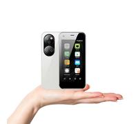 Longben Mini-TéLéPhone Portable 3G, Mini-Smartphone 2,5 Pouces, Double Carte SIM, Batterie 1580 mAh, Appareil Photo 5 MP + 3 MP, Android 6.0, TéLéPhone de Secours Portable (1 Go + 8 Go, Blanc)
