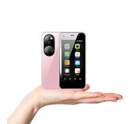 Longben Mini-TéLéPhone Portable 3G, Mini-Smartphone 2,5 Pouces, Double Carte SIM, Batterie 1580 mAh, Appareil Photo 5 MP + 3 MP, Android 6.0, TéLéPhone de Secours Portable (1 Go + 8 Go, Rose)