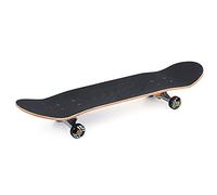 Longboard à quatre roues en érable noir 79 x 20 cm - Glisse lisse, artisanat durable, idéal pour et le patinage de descente