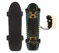 Longboard électrique avec télécommande sans fil, 4 vitesses réglables, vitesse maximale de 22 km/h, capacité de charge de 150 kg pour adultes