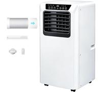 LONGCAO Climatiseur Portable 7000 BTU, 3-en-1 Monobloc sur roulettes avec Télécommande LED et Minuterie, Flux d'air Double pour Régulation Rapide de 16 à 30°C,