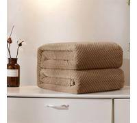 LONGCAO Couverture Jeté de Canapé 70 x 350 cm Douce et Chaude, Moelleuse Couverture 300G avec Anti-Boulochage et Bord Ourlé Plaid Doux et Chaud pour Canapé, Fauteuil et Lit, Kaki