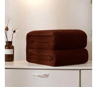 LONGCAO Couverture Jeté de Canapé 70 x 400 cm Douce et Chaude, Moelleuse Couverture 300G avec Anti-Boulochage et Bord Ourlé Plaid Doux et Chaud pour Canapé, Fauteuil et Lit, Marron