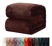 LONGCAO Couverture Jetée de Canapé 120 x 160 cm Super Doux, Confortable et Élégant, Facile à Entretenir, Parfait pour Le Cocooning Couverture Lestée pour Canapé et Lit, Marron