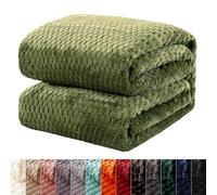 LONGCAO Couverture Jetée de Canapé 150 x 180 cm Super Doux, Confortable et Élégant, Facile à Entretenir, Parfait pour Le Cocooning Couverture Lestée pour Canapé et Lit, Armée Verte