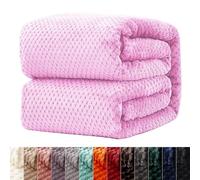 LONGCAO Couverture Jetée de Canapé 160 x 300 cm Super Doux, Confortable et Élégant, Facile à Entretenir, Parfait pour Le Cocooning Couverture Lestée pour Canapé et Lit, Rose