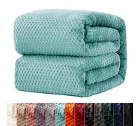 LONGCAO Couverture Jetée de Canapé 200 x 250 cm Super Doux, Confortable et Élégant, Facile à Entretenir, Parfait pour Le Cocooning Couverture Lestée pour Canapé et Lit, Bleu Ciel